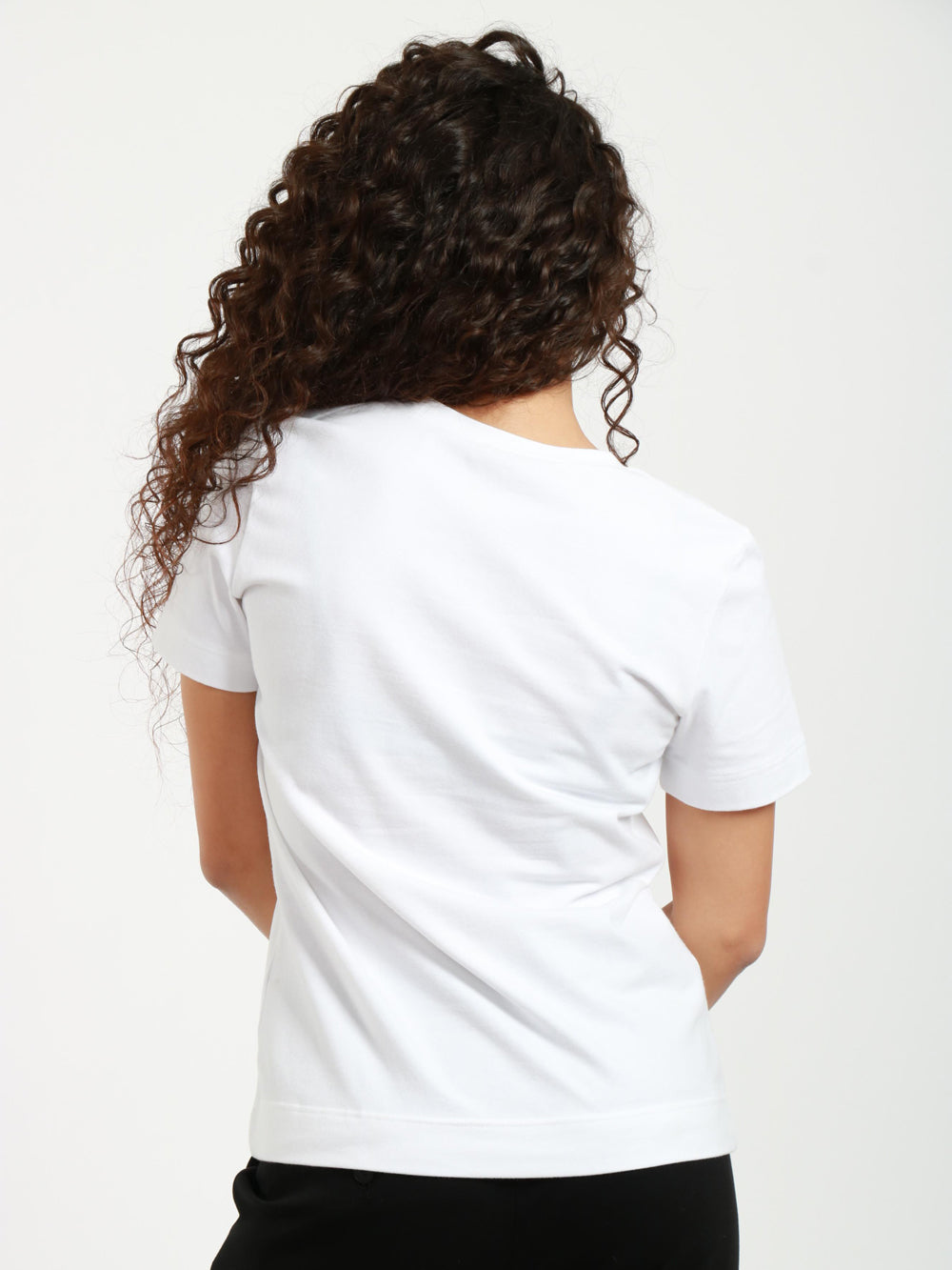 CIRCOLO 1901 T-Shirt in Cotone Bianca con Scollo a V Bianco ottico