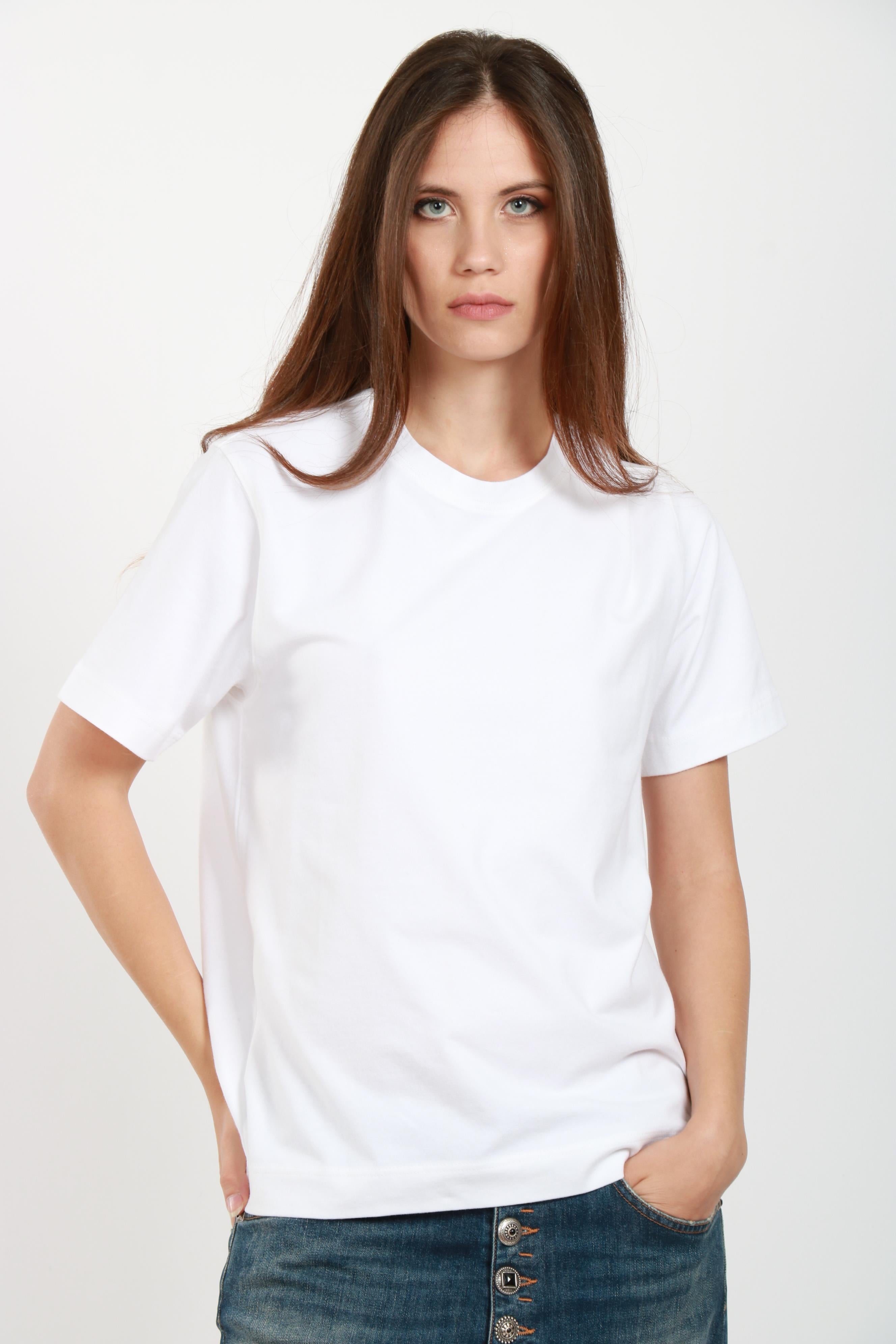 CIRCOLO 1901 T-Shirt Girocollo in Cotone Bianca Bianco ottico