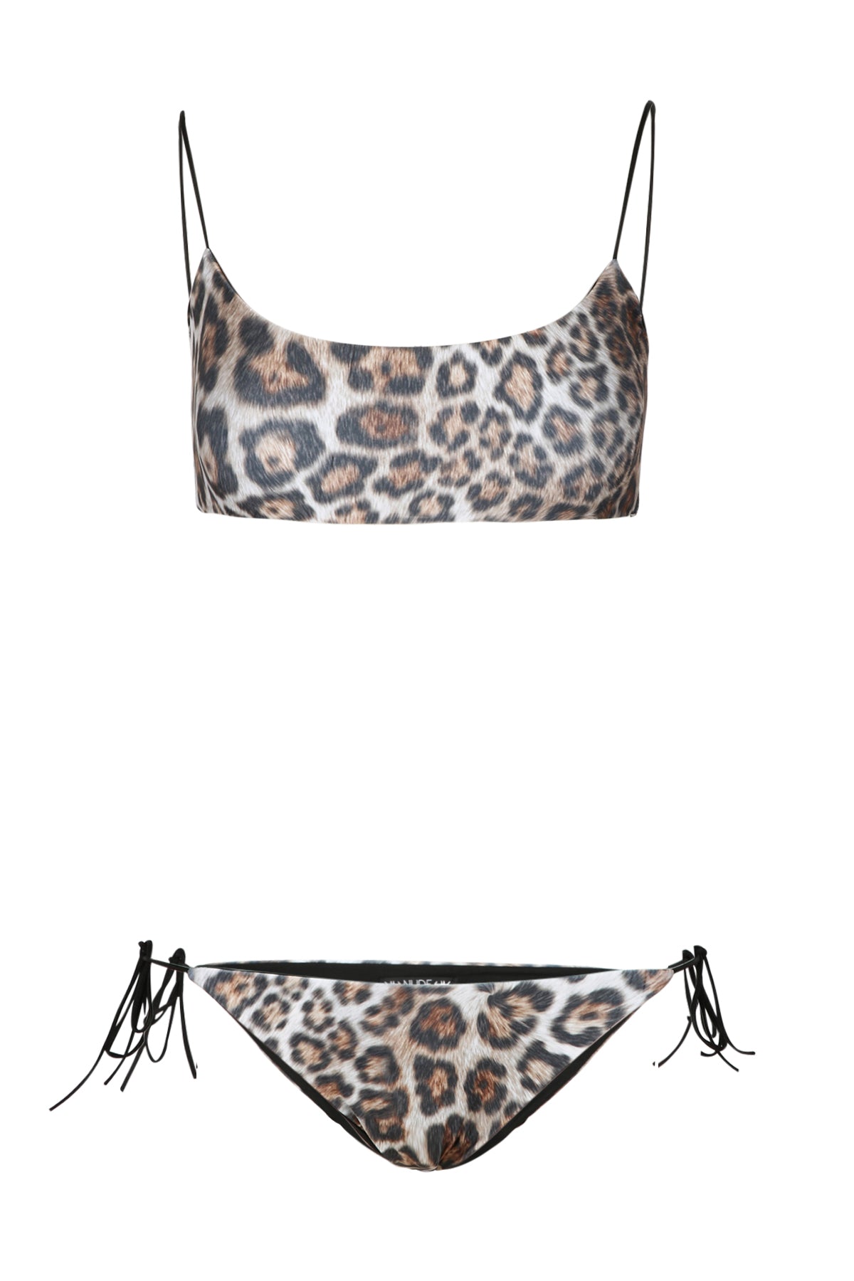 NUDE BEACHWEAR Costume Bikini a Fascia Close Emma Animalier Leopardato