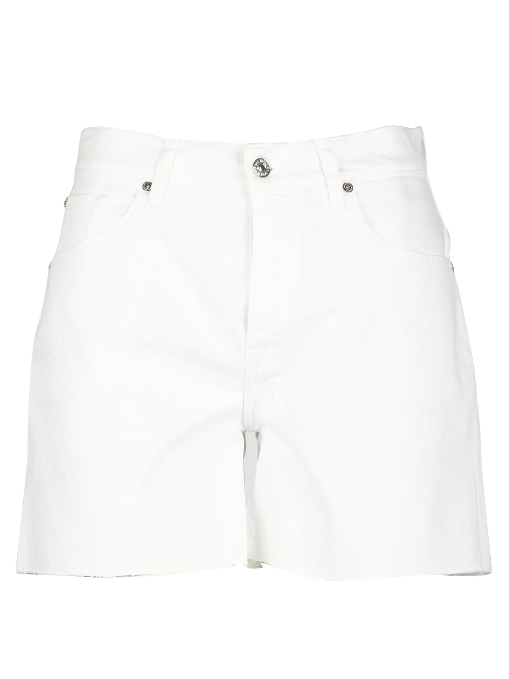7 FOR ALL MANKIND Shorts Billie in Denim Bianco Bianco