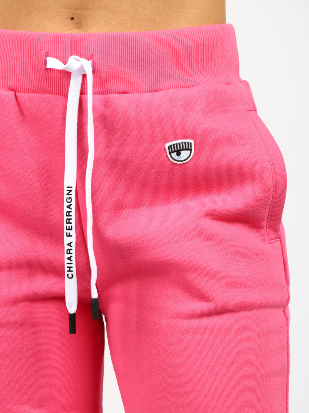 CHIARA FERRAGNI Pantalone di Tuta Eye Fucsia con Logo Fucsia