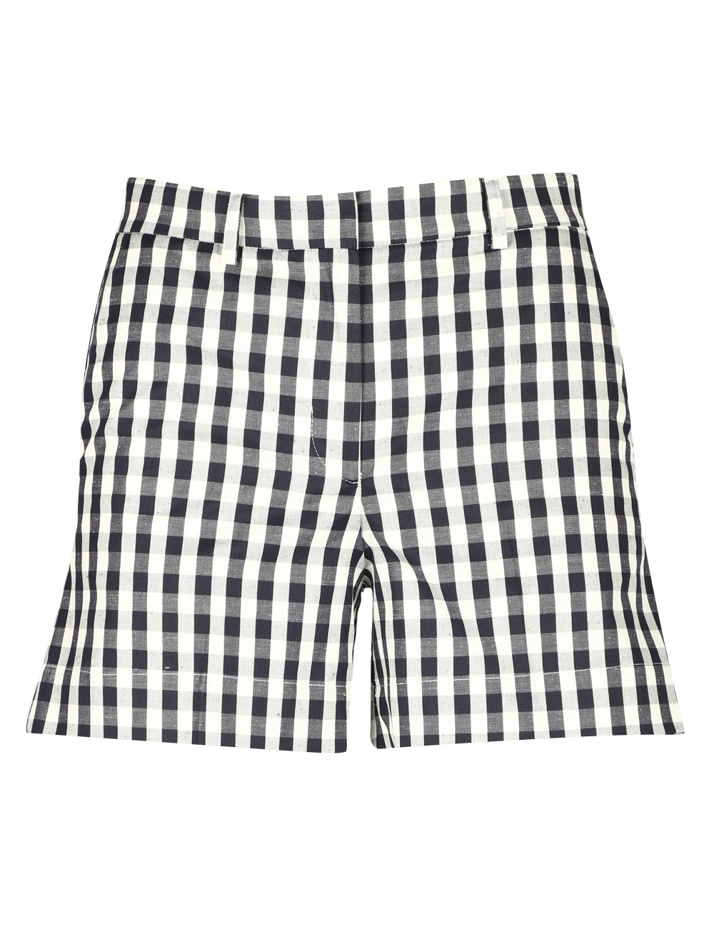 GRIFONI Shorts in Cotone Vichy Bianco e Blu Blu/bianco