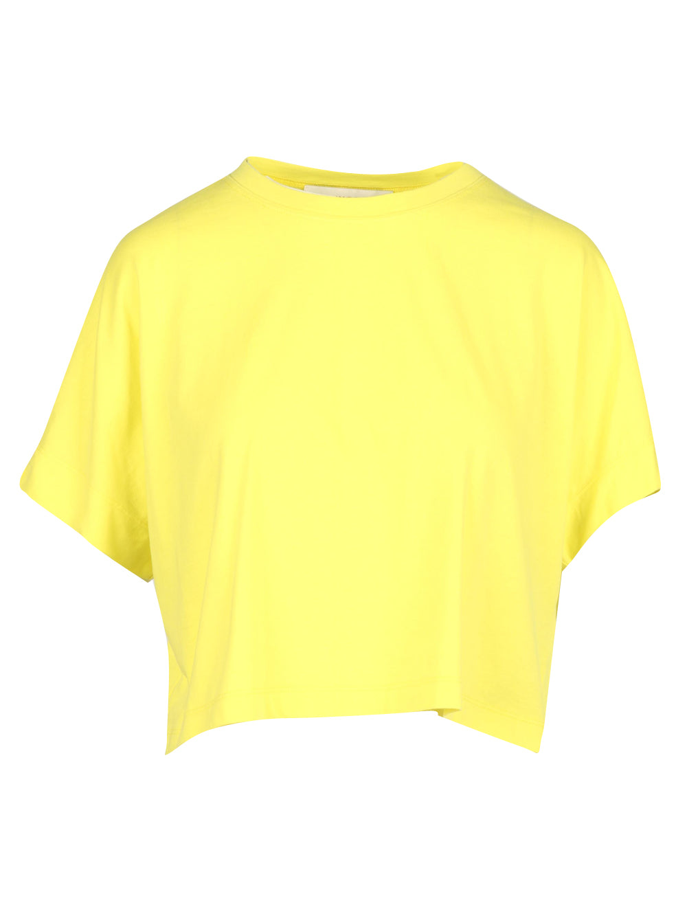 JUCCA T-Shirt Girocollo Cropped Gialla Giallo