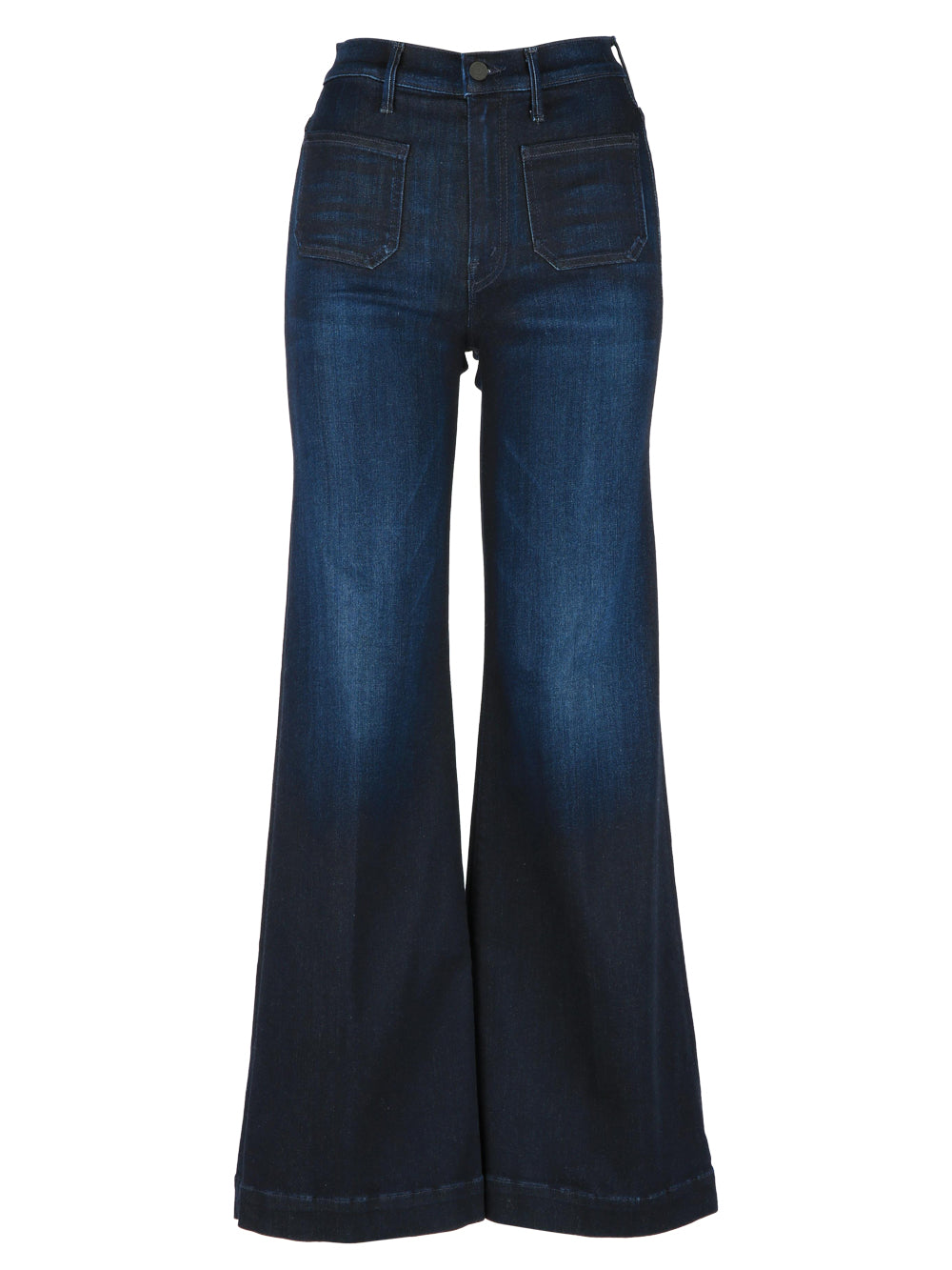 Jeans Palazzo The Swooner Patch Roller Skimp in Denim Blu Scuro
