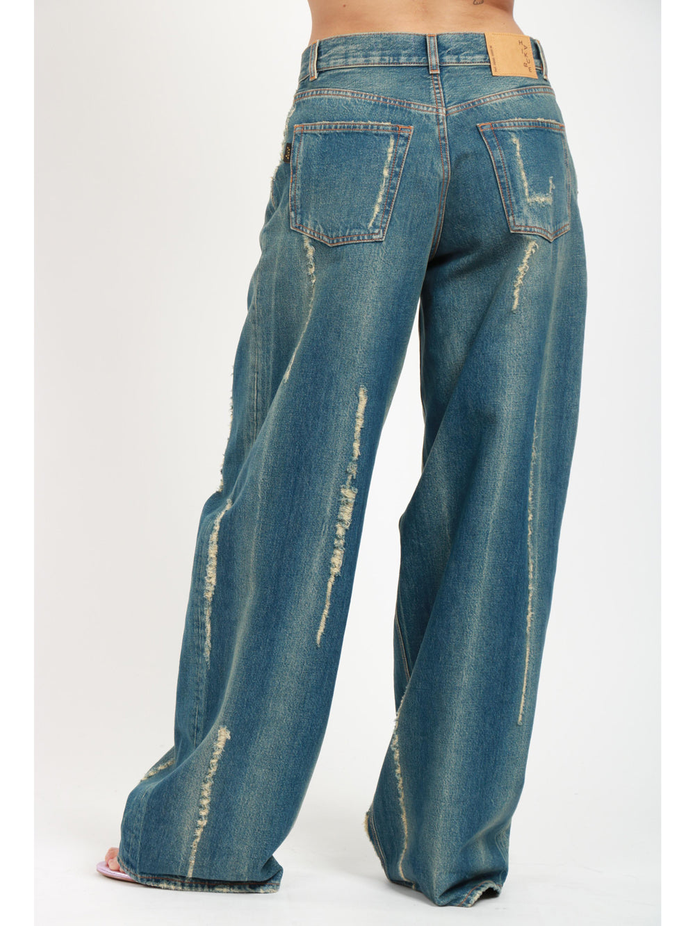 HAIKURE Jeans Bethany in Denim Blu con Rotture Denim